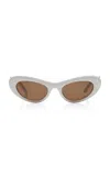 Loewe Slim Acetate Cat-eye Sunglasses In Brown