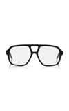Loewe Slim Aviator-frame Acetate Glasses In Black