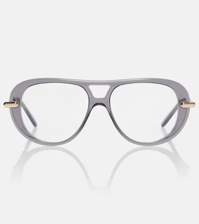 Loewe Slim Aviator Glasses In Purple