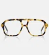 Loewe Slim Aviator Glasses In Sand