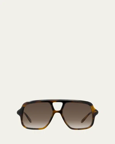 LOEWE SLIM AVIATOR LOGO SUNGLASSES
