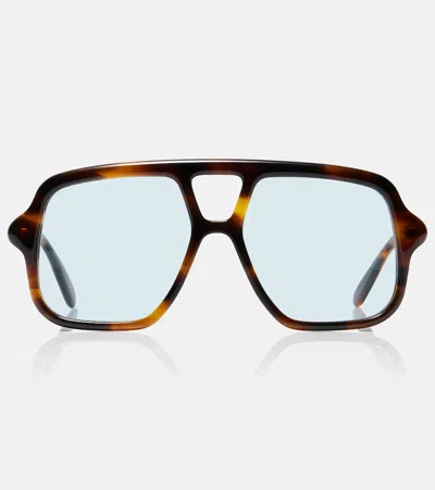 Loewe Slim Aviator Sunglasses In Brown