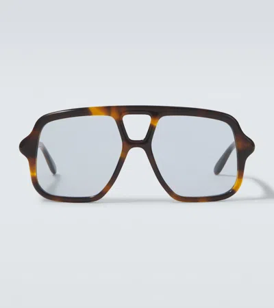 Loewe Slim Aviator Sunglasses In Brown