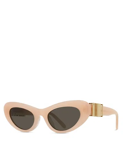 Loewe Slim Cat Eye Sunglasses, 52mm In Shiny Pink Brown