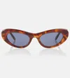 Loewe Acetate Cocktail Cat-eye Sunglasses In Braun