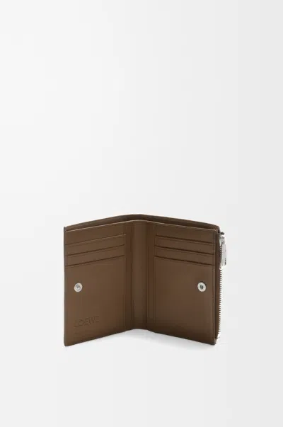Loewe Slim Compact Wallet In Deerskin For Man In Gray