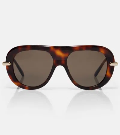Loewe Slim Flat-top Sunglasses In Burgundy