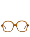 Loewe Slim Geometric Eyeglasses, 52mm In Brown