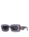 Loewe Slim Geometric Sunglasses, 50mm In Purple