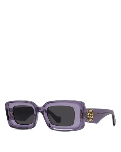 Loewe Slim Geometric Sunglasses, 50mm In Purple