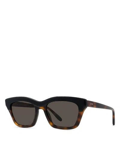 Loewe Slim Geometric Sunglasses, 53mm In Brown