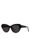 Loewe Slim Geometric Sunglasses, 53mm In Black