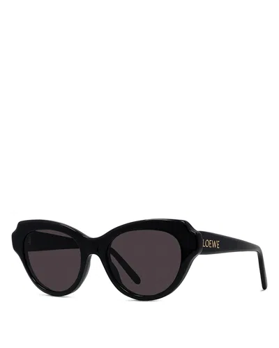 Loewe Slim Geometric Sunglasses, 53mm In Black