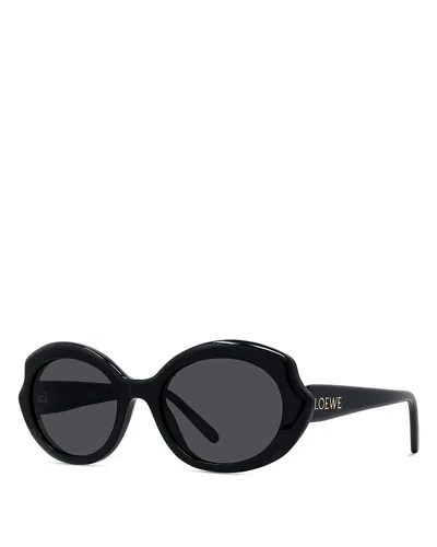 Loewe Slim Geometric Sunglasses, 54mm In Black