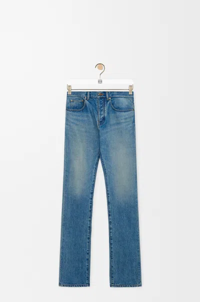 Loewe Buckle-strap Straight Jeans In Blue
