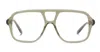 Loewe Slim Rectangular Glasses In Green