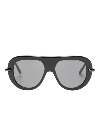 Loewe Slim Pilot-frame Sunglasses In Black