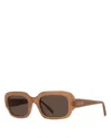 Loewe Slim Rectangular Sunglasses, 54mm In Brown