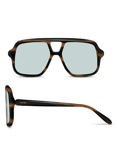 Loewe Slim Rectangular Sunglasses, 54mm In Brown