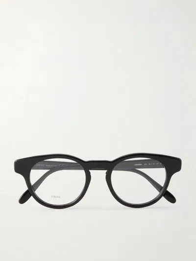 Loewe Round-frame Acetate Glasses In Metallic