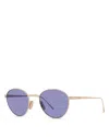 Loewe Slim Round Sunglasses, 49mm In Gold