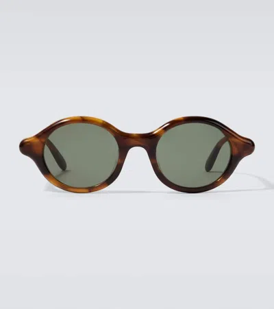 Loewe Slim Round Sunglasses In Brown