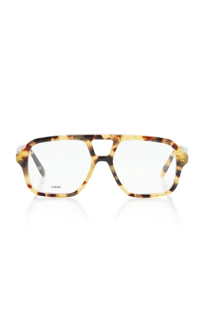 Loewe Slim Square-frame Acetate Optical Glasses In Brown