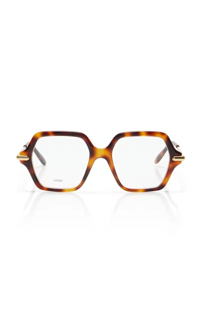 Loewe Slim Square-frame Acetate Optical Glasses In Brown