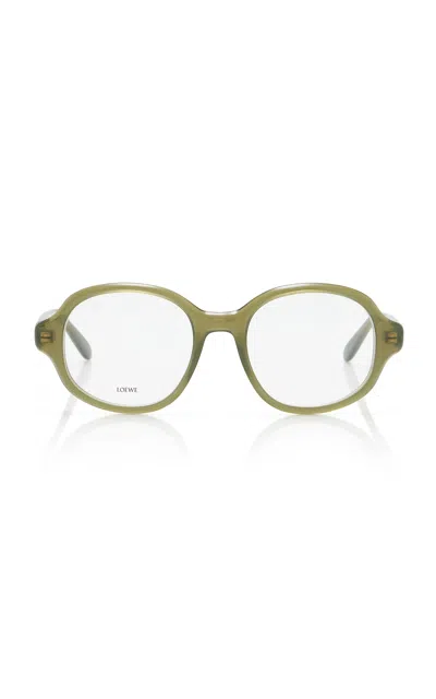 Loewe Slim Square-frame Acetate Optical Glasses In Green