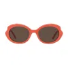 Loewe Lw40147i 42e Arancione Lucido Sunglasses In Orange