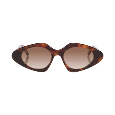 Pre-owned Loewe Slim Sunglasses 'dark Havana/gradient Brown' | Men's Size 50