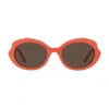 Loewe Lw40147i 42e Arancione Lucido Sunglasses In Orange