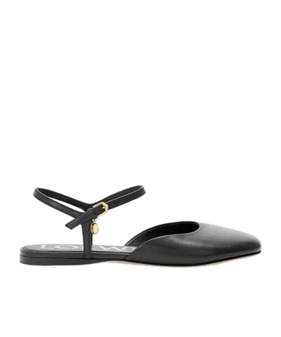 Loewe Slingback Ballet Flat Sandals In Black