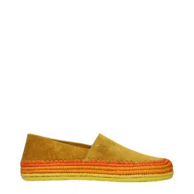 Loewe Slip On Rio Men's Suede Orange In Brown