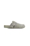 Loewe Textured Surface Slip-on Slippers In Gray