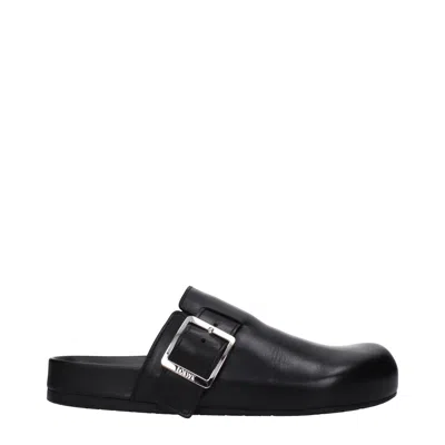 Loewe Slippers And Clogs Ease Men Leather Black