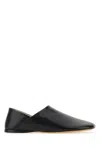 Loewe Pointed Toe Black Sandals In Goat Leather In Black