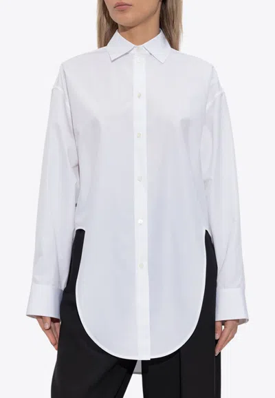 Loewe Asymmetric Hem Poplin Shirt In White