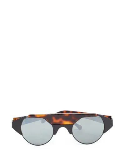 Pre-owned Loewe Slw 489 Ashley Round Sunglasses In Brown