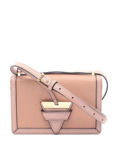 Pre-owned Loewe Small 2000s Barcelona Leather Shoulder Bag In Pink