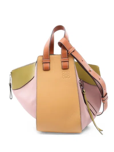 Pre-owned Loewe Small 2010s Hammock Leather Tote Bag In Neutrals