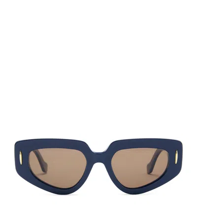 Loewe Small Acetate Butterfly Screen Sunglasses In Navy