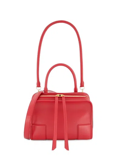Loewe Small Amazona 180 Leather Tote Bag In Red
