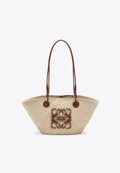 Loewe Small Anagram Basket Bag In Sand