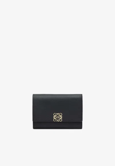 Loewe Small Anagram Leather Wallet In Black