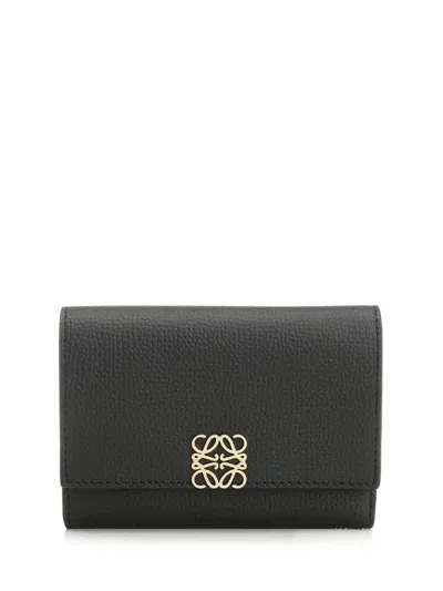 Loewe Small Anagram Vertical Wallet Wallets Black
