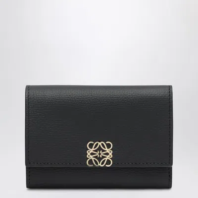 Loewe Small Anagram-plaque Wallet In Black