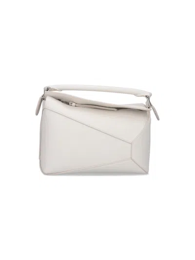 Loewe Small Bag "puzzle Edge" In White