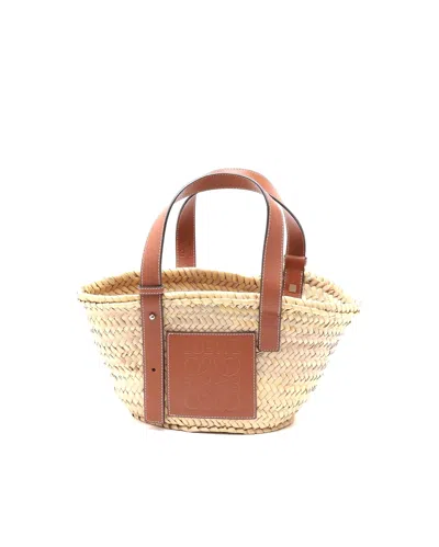 Loewe Small Basket Bag In Sand