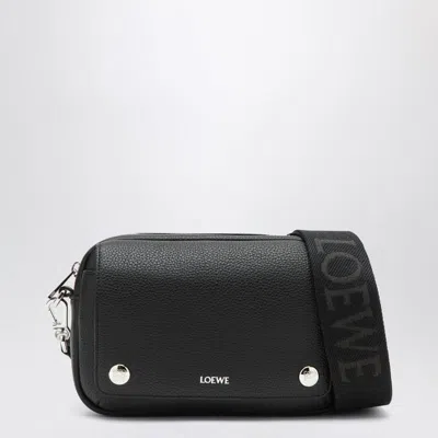 LOEWE LOEWE  SMALL BLACK MESSENGER BAG PEBBLE